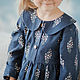 Платье для девочки льняное детское Есения темно-синего цвета, Платье, Калининград,  Фото №1