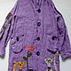 Order Cloak linen 'Flowers and cats'. Reelika (reelika44). Livemaster. . Raincoats and Trench Coats Фото №3