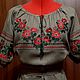 Embroidered dress 'Autumn Rose,' ZhP3-113. Dresses. babushkin-komod. Online shopping on My Livemaster.  Фото №2