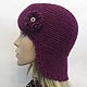 Knitted hat in wine color, Caps, Petrozavodsk,  Фото №1