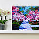 Sakura painting 'Spring Landscape' oil on canvas. Pictures. Svetlana Samsonova. Online shopping on My Livemaster.  Фото №2