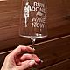 Заказать Бокалы «Run done wine now»
 «Пробежка сделана, теперь вино». Glass-Deco | Gift. Ярмарка Мастеров. . Бокалы Фото №3