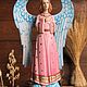 Painted wooden angel, 43 cm. Miniature figurines. Ручной Лис. Online shopping on My Livemaster.  Фото №2