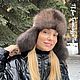 Заказать Шапка ушанка из меха соболя и кашемира. Татьяна Гогошидзе (tf_fur_workshop). Ярмарка Мастеров. . Шапка-ушанка Фото №3