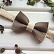 Галстук-бабочка "Цветок кофе". Галстуки. Bowtie by Veolet. Интернет-магазин Ярмарка Мастеров.  Фото №2
