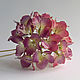 Pink and purple hydrangea set of two hairpins. Hairpins. PandaStudio (glossyfleur). My Livemaster. Фото №6