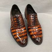 Обувь ручной работы handmade. Livemaster - original item Brogues made of genuine crocodile leather, individual tailoring!. Handmade.