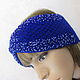 Order Headband with beads and beads, blue. Cozy corner (nadejdamoshkina). Livemaster. . Bandage Фото №3