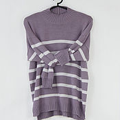 Одежда handmade. Livemaster - original item Jerseys: Merino striped sweater. Handmade.