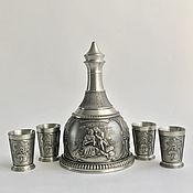 Set of tin for wine collection Lindenwirtin