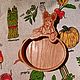 Заказать Тарелка из дерева "Басенджи". Адресники для собак и кошек. Ярмарка Мастеров. . Тарелки Фото №3