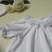 Крестильная рубашка для мальчика блестяще-белая – заказать на Ярмарке ...