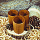 A set of wooden glasses made of cedar wood- 3 pcs.NC5, Mugs and cups, Novokuznetsk,  Фото №1