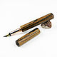 Diplomat fountain pen made of solid zebrano in a case. Handle. KullikovCraft. Online shopping on My Livemaster.  Фото №2