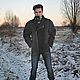 Men's outerwear: Jacket for men 'leather Jackets' - felt. Mens outerwear. studiya. My Livemaster. Фото №4