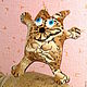 Кот-игрушка, кот-подушка - флисовый кот "Радостный Лео". Мягкие игрушки. 'Татьяна'. Береты_снуды_митенки.... Ярмарка Мастеров.  Фото №5
