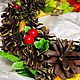 Декоративный интерьерный венок Осенний. Интерьерные венки. 'Chocolate. Flowers. Decor.'. Интернет-магазин Ярмарка Мастеров.  Фото №2