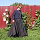 Graphite black boho style skirt. Linen cotton. Skirts. Boho-Eklektika. My Livemaster. Фото №4