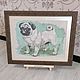 Pattern cross stitch Pug, cross stitch. Pictures. sweet-home11. Online shopping on My Livemaster.  Фото №2