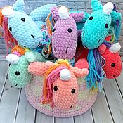 Куклы и игрушки handmade. Livemaster - original item Knitted toy-plush rainbow Unicorn. Handmade.