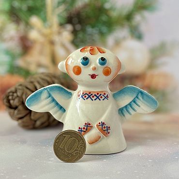 Сувениры и подарки ручной работы. Ярмарка Мастеров - ручная работа Елочные игрушки: Ангелочек. Handmade.