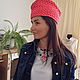 Beanie hat crocheted 'coral'. Caps. Shop Tatiana Panova. Online shopping on My Livemaster.  Фото №2