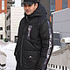 Order Winter Jacket men, Long black jacket with a hood, Waterproof Jacket. Lara (EnigmaStyle). Livemaster. . Mens outerwear Фото №3