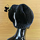 Fur hat women's knitted lining made of mink fur . Art.CC-102, Caps, Ekaterinburg,  Фото №1