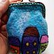Felted wallet "Magic houses". Bags for children. Verusha. Online shopping on My Livemaster.  Фото №2