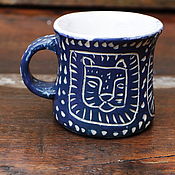Посуда handmade. Livemaster - original item A mug with a baby lion.. Handmade.