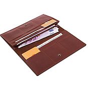 Сумки и аксессуары handmade. Livemaster - original item Genuine leather mirror wallet (brown). Handmade.