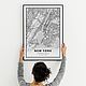 Постер карта Нью-Йорка 50 х 70 см. Плакаты и постеры. Cityposter. Интернет-магазин Ярмарка Мастеров.  Фото №2
