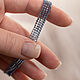 1.4 мм! Синяя стразовая цепь, отрезок 50 см. Цепочки. Валерия (flowerbead). Ярмарка Мастеров.  Фото №6