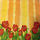 Салфетка для декупажа - красные тюльпаны и солнечный фон в полоску
Декупажная радость