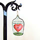 Transparent Caged Heart Earrings Red heart Love Valentine. Earrings. WonderLand. My Livemaster. Фото №5