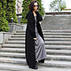  black long knitted raincoat with hood. Cardigans. CUTE-KNIT by Nata Onipchenko. My Livemaster. Фото №6
