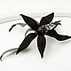 Leather decoration Royal Orchid. Orchid Leather Headband. Headband. lanssveta. My Livemaster. Фото №4