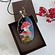 Women's pendant with painted agate Fly agaric. Pendant. iloverussia. My Livemaster. Фото №4