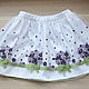 Lush elegant skirt for girls with embroidered violets. Child skirt. Maverick (clothing for girls). Online shopping on My Livemaster.  Фото №2
