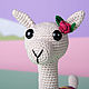 Order Alpaca llama knitted mallow with rose, bells and ethnic blanket. Вязаные игрушки - Ольга (knitlandiya). Livemaster. . Stuffed Toys Фото №3