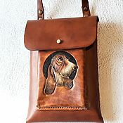 Сумки и аксессуары handmade. Livemaster - original item Mini crossbody bag, Handmade Bag Basset Hound SUMST. Handmade.