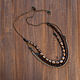 Multi-row beads with exotic nut 'akri', Necklace, Irkutsk,  Фото №1