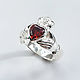 Kladdak ring with a garnet heart, Rings, St. Petersburg,  Фото №1