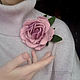 A pin brooch as a gift made of wool pink two-tone Peony. Brooches. moyaksessyar. Online shopping on My Livemaster.  Фото №2