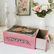 Для дома и интерьера handmade. Livemaster - original item Box pencil case made of wood children Ballerinas decoupage pink. Handmade.