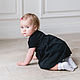 Боди-платье маленькое черное "My first little black dress". Платья. Конверты и комплекты на выписку (ilovecarrot). Интернет-магазин Ярмарка Мастеров.  Фото №2