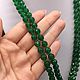 Green long beads made of natural agate stones. Beads2. naturalkavni. My Livemaster. Фото №4