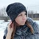 Шапка трансформер вязаная женская бини черный / серый / коричневый. Шапки. Natalie Wool-Art. Ярмарка Мастеров.  Фото №5