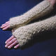 Women's knitted long fingerless gloves Zigzag of fortune, Mitts, Klin,  Фото №1