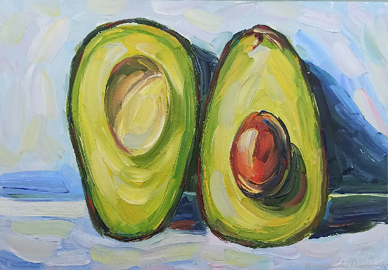 Авокадо картина маслом